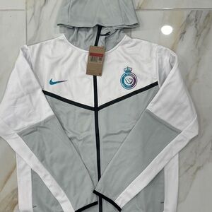 Al-Nassr Ronaldo Nike tracksuit Grey and white